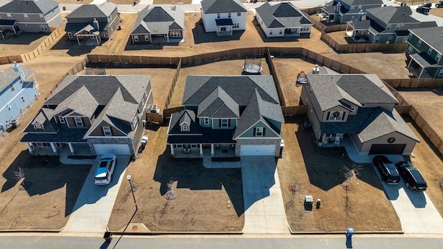 drone / aerial view with a residential view