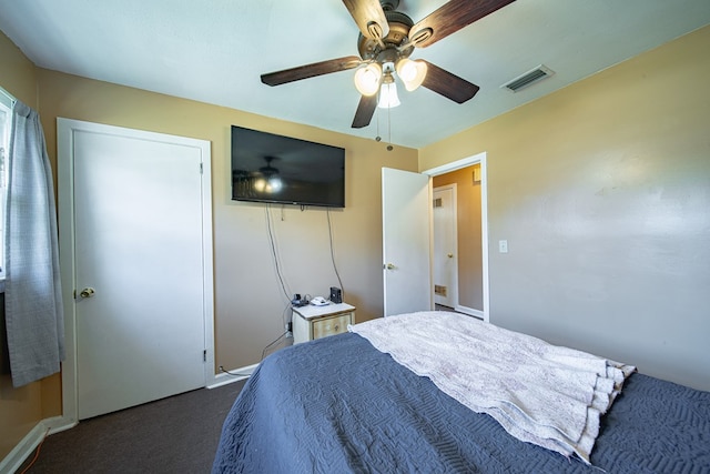 1043 Quincy Dr, Columbus, GA 31906 - bedroom featuring dark carpet and a ceiling fan