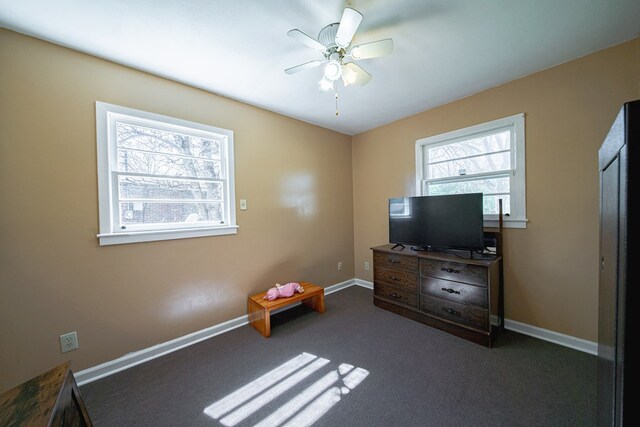 1043 Quincy Dr, Columbus, GA 31906 - bedroom with carpet floors and ceiling fan