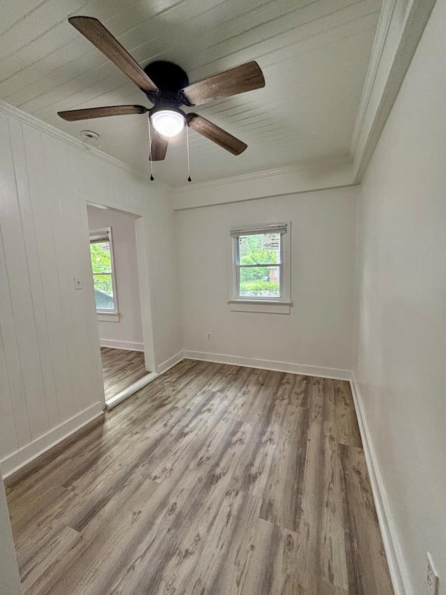 4026 Bowman St, Columbus, GA 31903 - unfurnished room with ornamental molding, healthy amount of natural light, ceiling fan, and wood finished floors