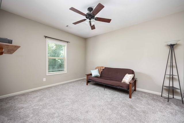 1417 Cloverdale Rd, Columbus, GA 31904 - living area featuring carpet and a ceiling fan