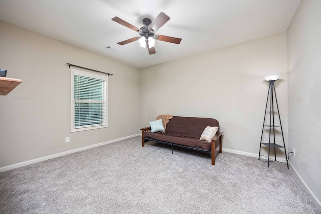 1417 Cloverdale Rd, Columbus, GA 31904 - living area with carpet floors and ceiling fan