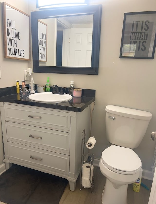 6840 Hidden Lake Dr, Rex, GA 30273 - bathroom featuring vanity and wood finished floors