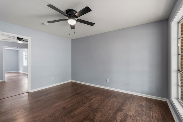 8344 Twin Chapel Dr, Columbus, GA 31904 - unfurnished room with a ceiling fan and dark wood-style flooring