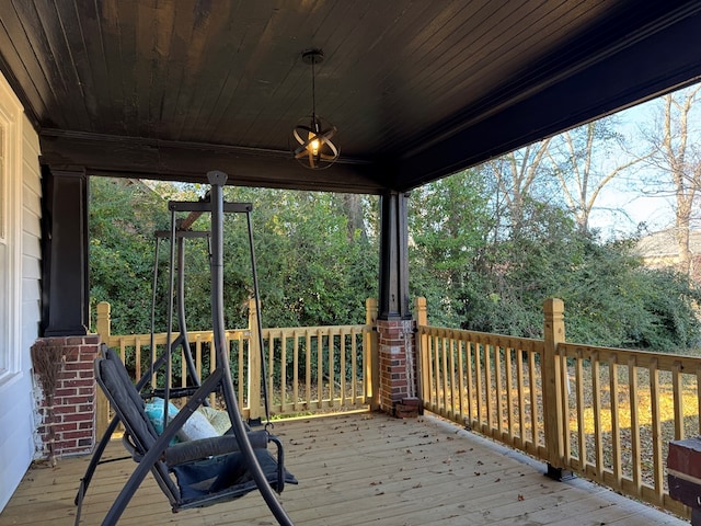 view of wooden deck