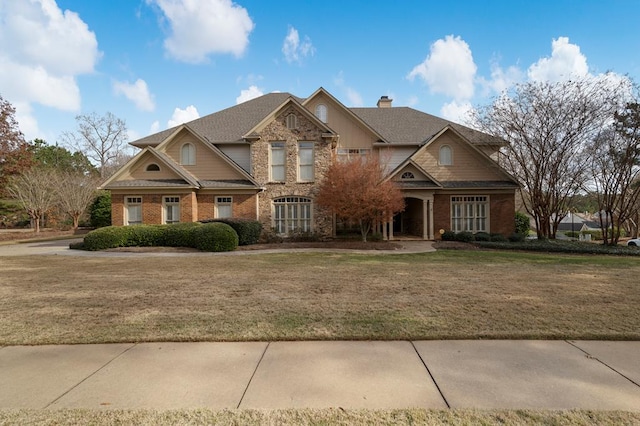 craftsman house with a front yard