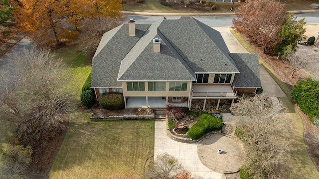 birds eye view of property