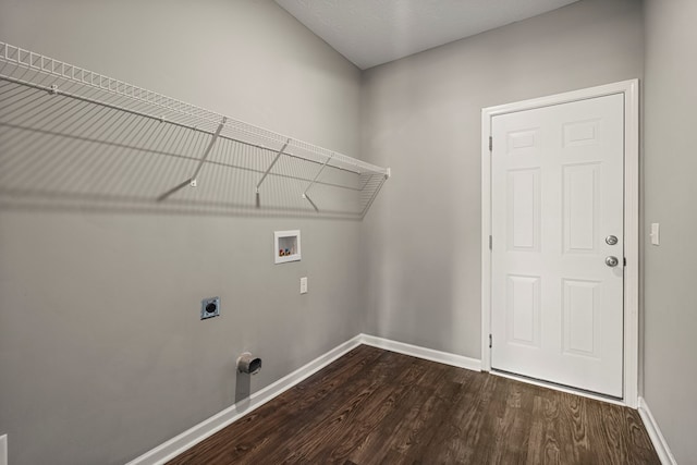 3102 Gatewood Dr, Phenix City, AL 36870 - laundry area with washer hookup, dark wood-style flooring, and hookup for an electric dryer