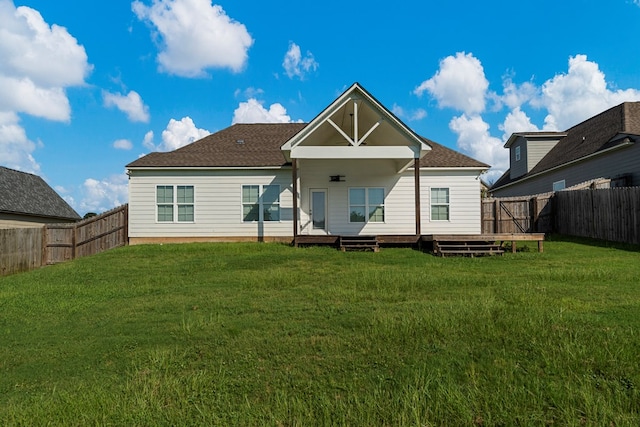 3102 Gatewood Dr, Phenix City, AL 36870 - rear view of house featuring a fenced backyard and a wooden deck