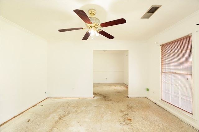 433 Olsen Ave, Columbus, GA 31907 - carpeted spare room with ornamental molding and ceiling fan