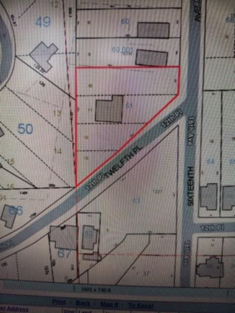 1221 16th Ave, Phenix City, AL 36867 - map / location with property boundaries highlighted