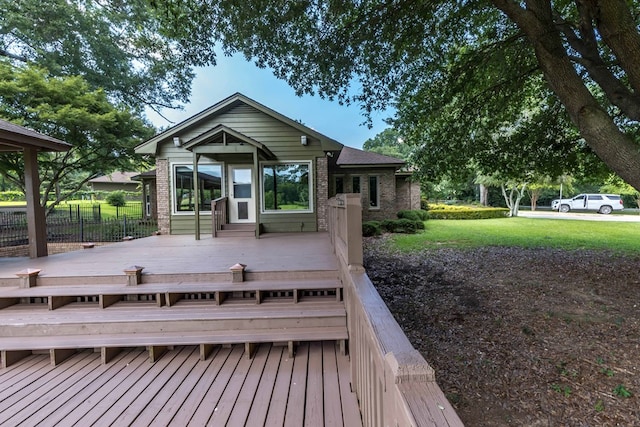 175 Slaughter Dr, Waverly Hall, GA 31831 - wooden deck featuring a yard
