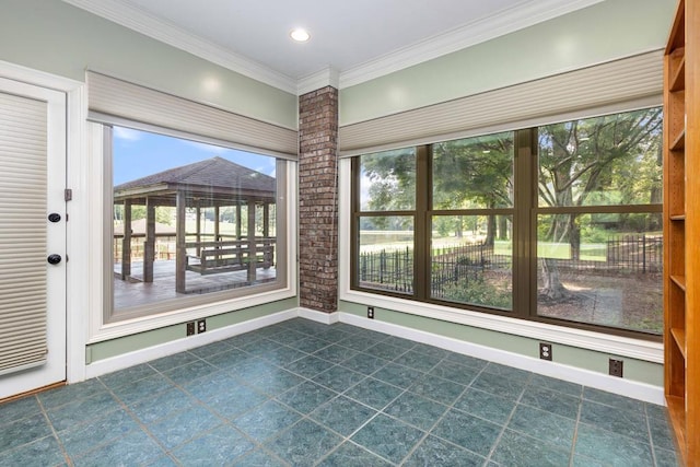 175 Slaughter Dr, Waverly Hall, GA 31831 - empty room featuring ornamental molding and recessed lighting