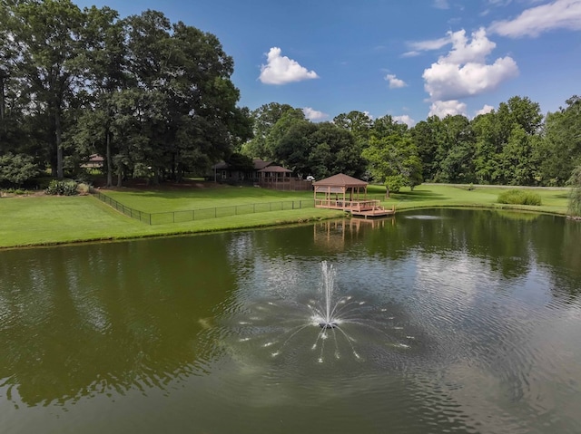 175 Slaughter Dr, Waverly Hall, GA 31831 - water view featuring a gazebo and a tree filled landscape