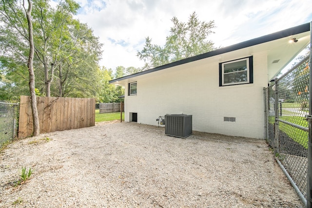 view of home's exterior featuring cooling unit