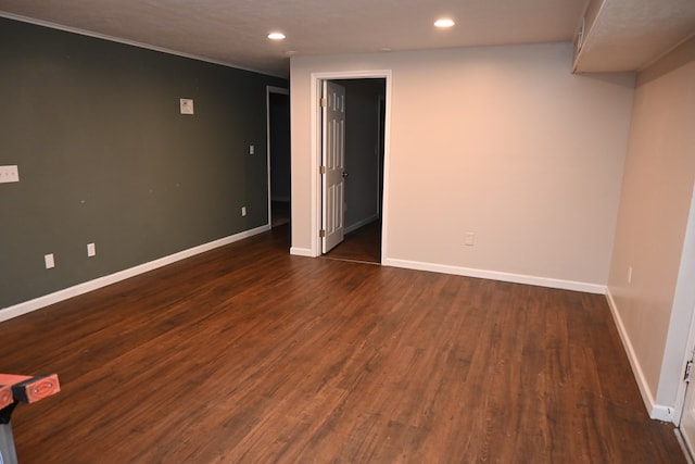 3919 Gray Fox Dr, Columbus, GA 31909 - unfurnished room with recessed lighting and dark wood-style flooring