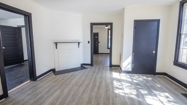 1312 Juniper St, Lagrange, GA 30240 - unfurnished room with wood finished floors, baseboards, and a ceiling fan