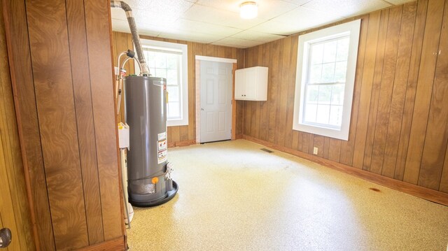 400 Lawrence St, Hogansville, GA 30230 - interior space with gas water heater and wooden walls