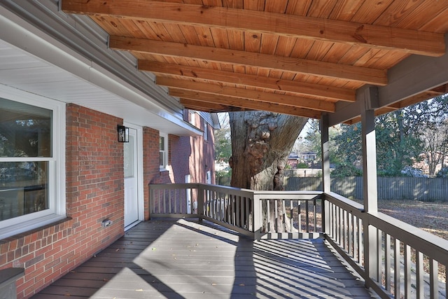 view of wooden terrace