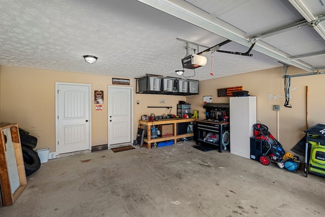 10 Cedarwood Ln, Phenix City, AL 36870 - garage featuring a garage door opener and a workshop area