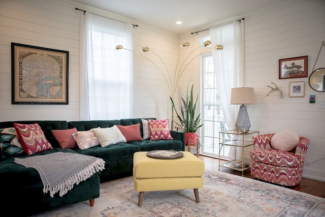 617 3rd Ave, Columbus, GA 31901 - living room featuring wood finished floors and wooden walls