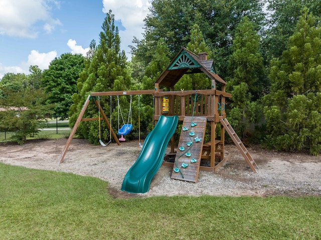 view of jungle gym