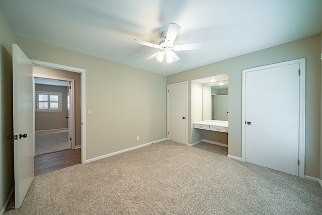 2310 Nottingham Dr, Columbus, GA 31904 - unfurnished bedroom featuring carpet, baseboards, ensuite bath, and ceiling fan