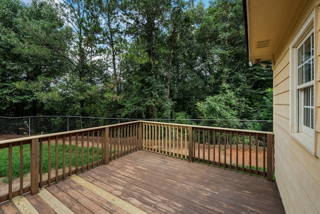 180 Plum Ct, Columbus, GA 31909 - deck with a fenced backyard and view of wooded area