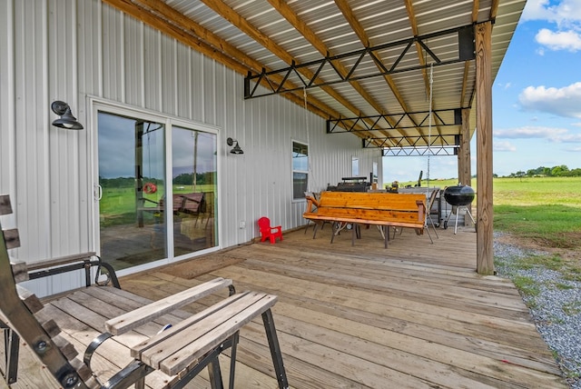 129 Hayes Rd, Mauk, GA 31058 - wooden terrace featuring outdoor dining area