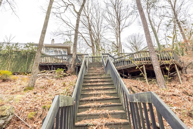 view of yard featuring a deck