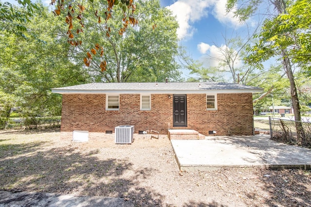 2104 Wellborn Dr, Columbus, GA 31907 - back of house featuring crawl space, brick siding, and a patio