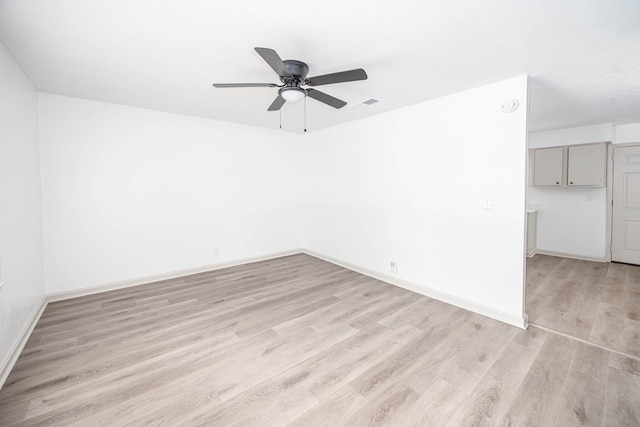 2104 Wellborn Dr, Columbus, GA 31907 - unfurnished room with light wood-type flooring, ceiling fan, and a smoke detector
