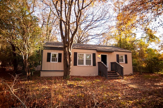 view of single story home