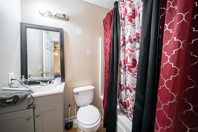 1605 39th St, Columbus, GA 31904 - bathroom with vanity and shower / bath combination with curtain