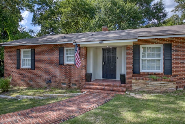 3775 Steam Mill Rd, Columbus, GA 31906 - single story home with crawl space, brick siding, a chimney, and roof with shingles