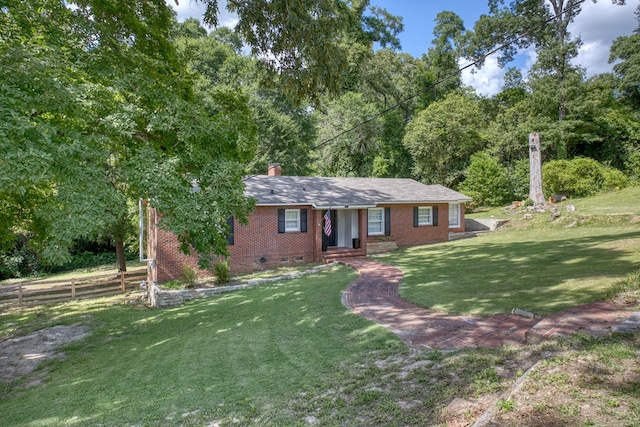 3775 Steam Mill Rd, Columbus, GA 31906 - ranch-style home featuring crawl space, brick siding, and a chimney