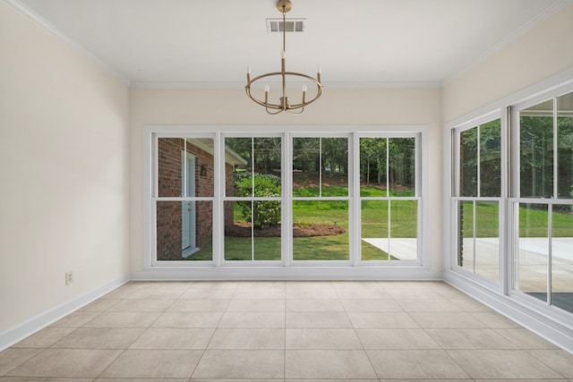 1425 Dartmouth Rd, Columbus, GA 31904 - unfurnished sunroom with a chandelier