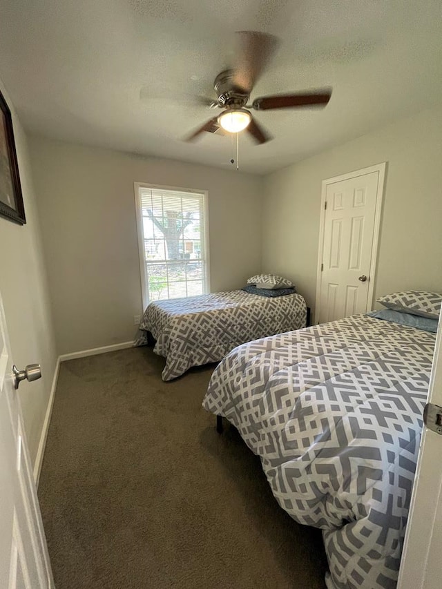1023 Maridele Dr, Columbus, GA 31904 - bedroom with carpet flooring, a ceiling fan, and baseboards