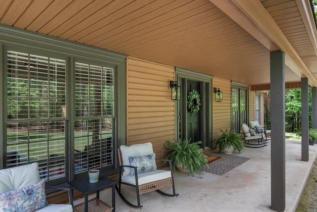 view of patio / terrace featuring a porch