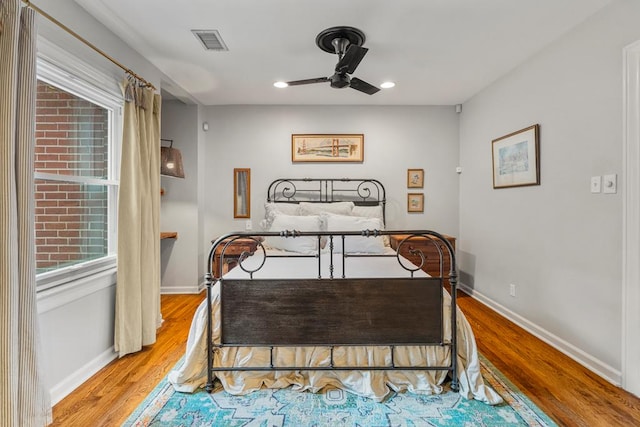 1445 22nd St, Columbus, GA 31901 - bedroom featuring wood finished floors, recessed lighting, and ceiling fan