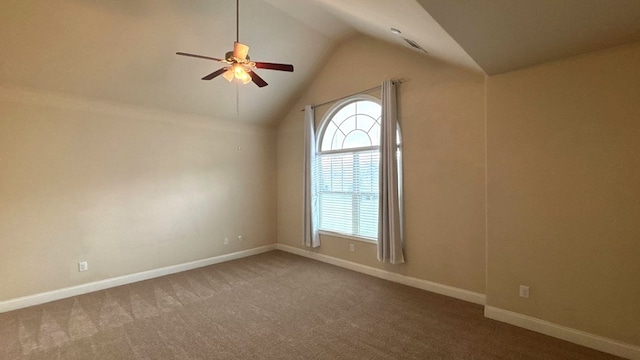 5 Rusty Dr, Phenix City, AL 36869 - carpeted spare room with ceiling fan, lofted ceiling, healthy amount of natural light, and baseboards