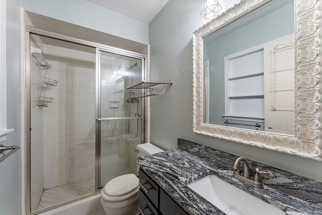 6256 Cricket Ln, Columbus, GA 31909 - full bathroom with toilet, a stall shower, and vanity