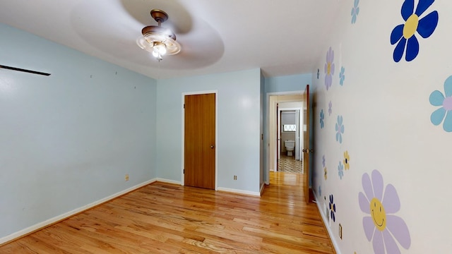 1225 Chaplin Dr, Columbus, GA 31904 - unfurnished bedroom with light wood-type flooring and ceiling fan