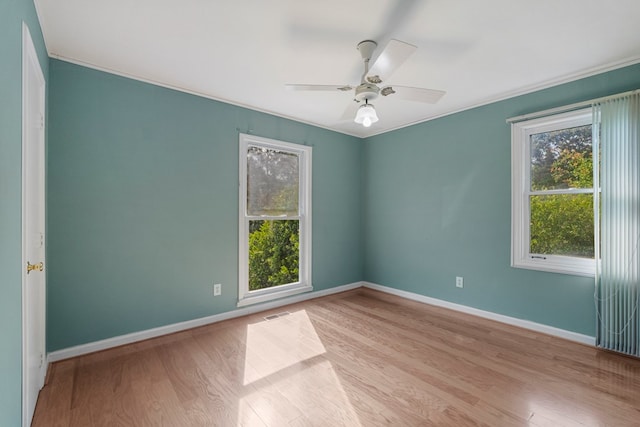 6248 Old Post Ct, Columbus, GA 31909 - spare room with wood finished floors, ornamental molding, and a ceiling fan