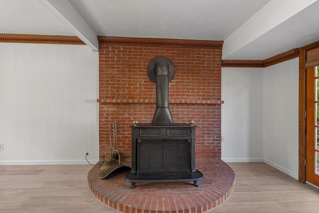 6248 Old Post Ct, Columbus, GA 31909 - detailed view of wood finished floors and a wood stove
