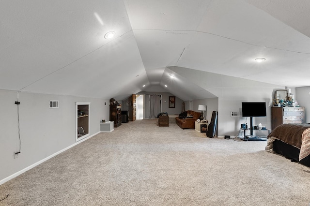 17779 Main St, Woodbury, GA 30293 - carpeted bedroom with lofted ceiling and baseboards