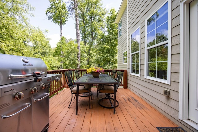 6027 Wellesley Dr, Columbus, GA 31904 - deck with outdoor dining area and area for grilling