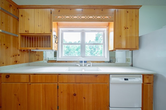 5604 Holland Dr, Columbus, GA 31909 - kitchen featuring dishwasher, a sink, and light countertops