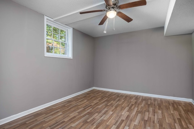 5906 Forrest Rd, Columbus, GA 31907 - spare room featuring wood finished floors, a textured ceiling, and ceiling fan