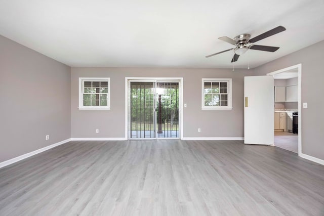 5906 Forrest Rd, Columbus, GA 31907 - empty room with a ceiling fan and wood finished floors
